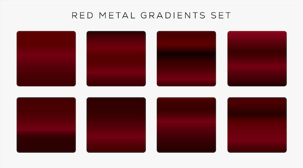 Farbverlaufsset aus rotem metall