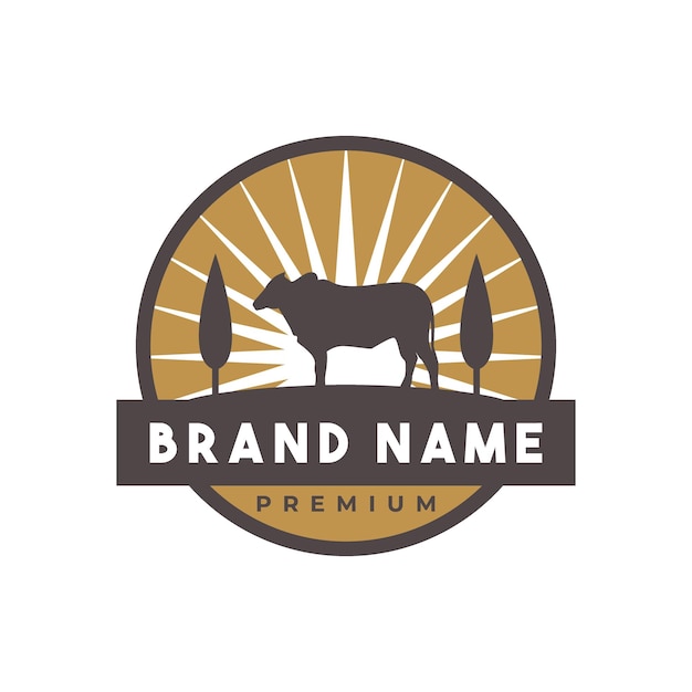 Farm- und ranch-vektor-logo-design