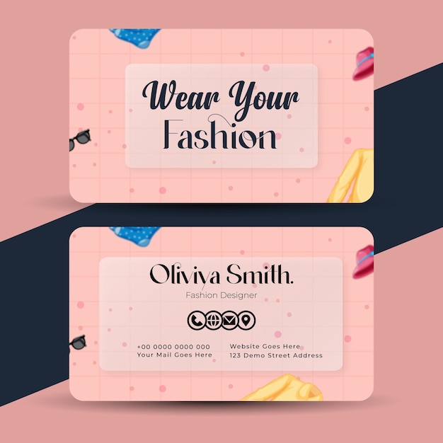 Fashion Designer Visitenkarte mit Oliviva Smith und Wear Your Fashion