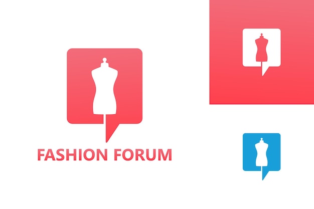 Fashion forum logo template design vektor, emblem, designkonzept, kreatives symbol, icon