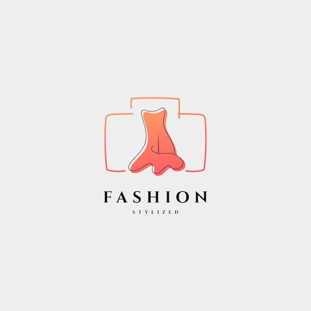 Fashion lady beauty collection in einfachen linie logo vorlage vektor illustration symbol element - vektor