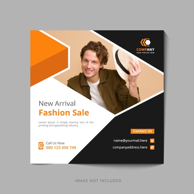 Fashion-Post in sozialen Medien zu Instagram-Post-Vorlage