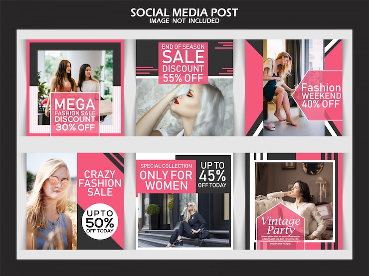 Vektor fashion rabatt banner für werbung
