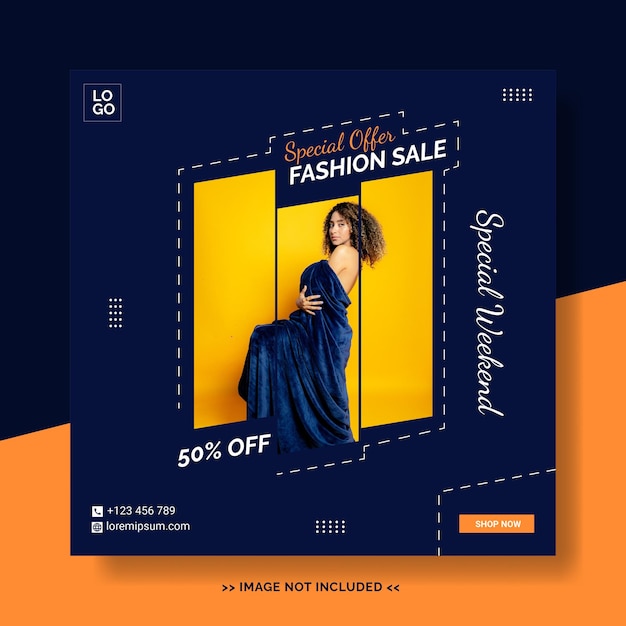 Fashion sale promotion social media post vorlage