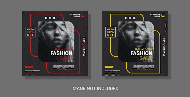 Fashion Sale Social Media Beitrag Banner Vorlage