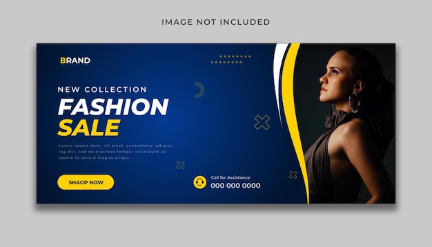 Fashion Sale Social Media Cover oder Facebook-Cover-Vorlage