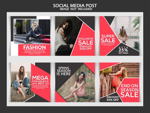 Vektor fashion sale square banner