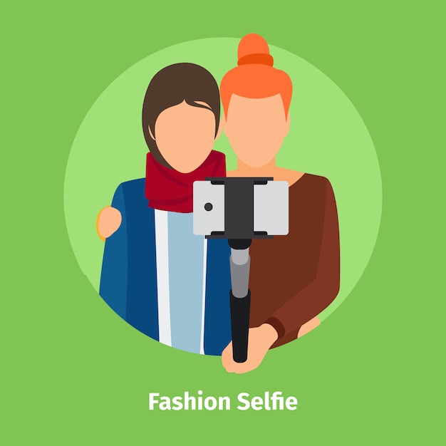 Fashion selfie für mobile foto-app