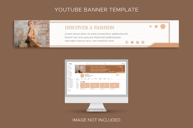 Fashion Social Media YouTube-Kanal-Profil-Banner-Vorlage