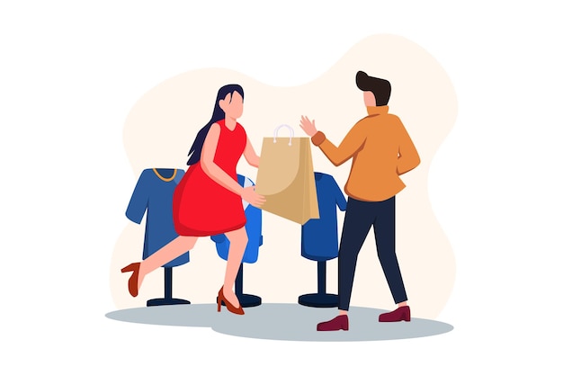 Fashion-Stil Flachillustration Design