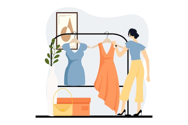 Fashion-Stil Flachillustration Design