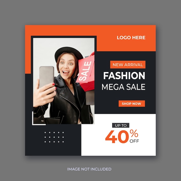 Fashion-Verkaufspromotionspost und Social-Media-Banner-Vorlage
