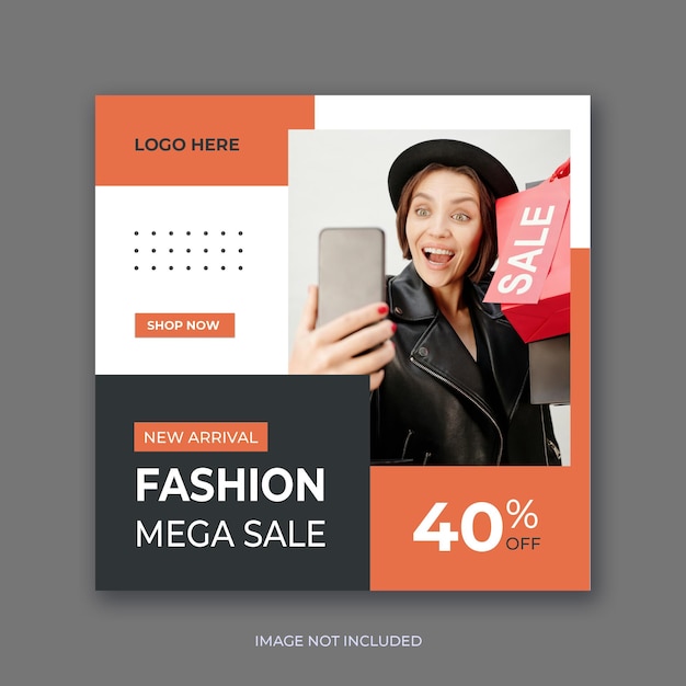 Fashion-Verkaufspromotionspost und Social-Media-Banner-Vorlage
