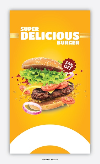 Fast-Food-Burger-Social-Media-Vorlage
