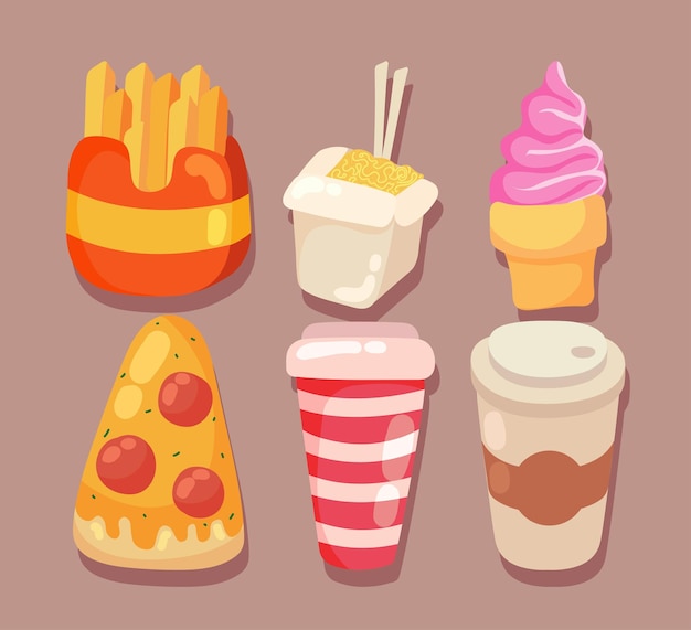 Fast-food-icon-set