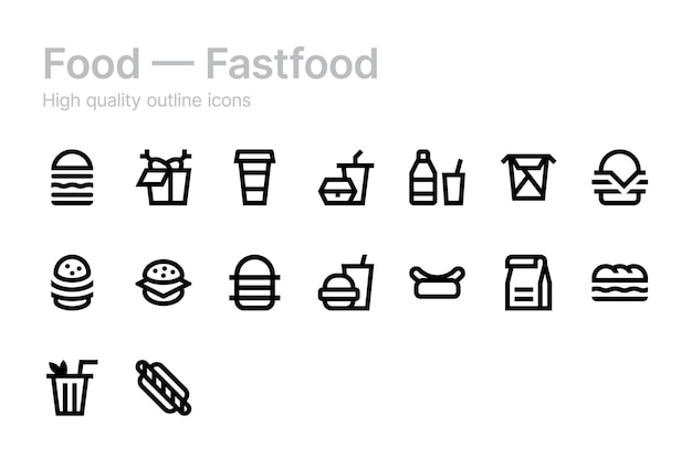 Fast food icons