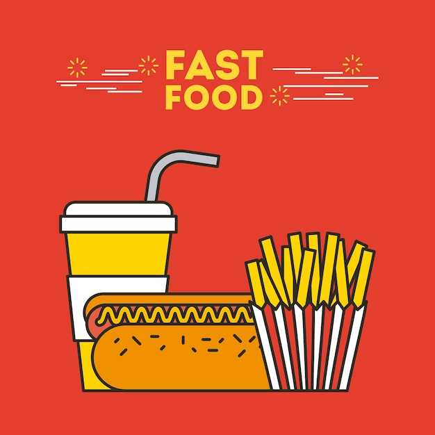 Vektor fast-food-illustration