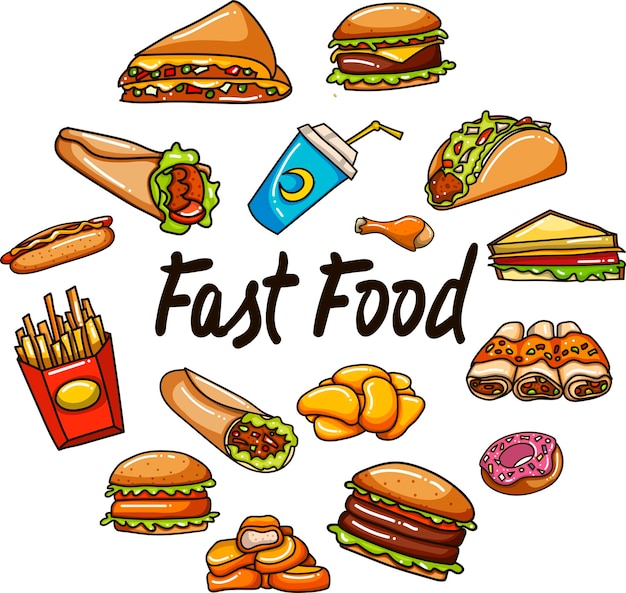 Fast food im vektor