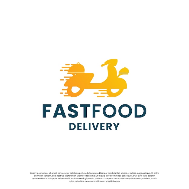 Fast-food-logo-design für liefer- und restaurantbetrieb