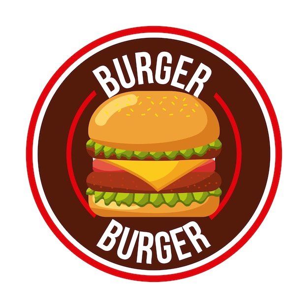 Fast-food-restaurant-menü der burger-ikone