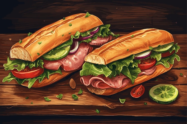 Vektor fast-food-restaurant-menüburger- und cheeseburger-vektorillustration