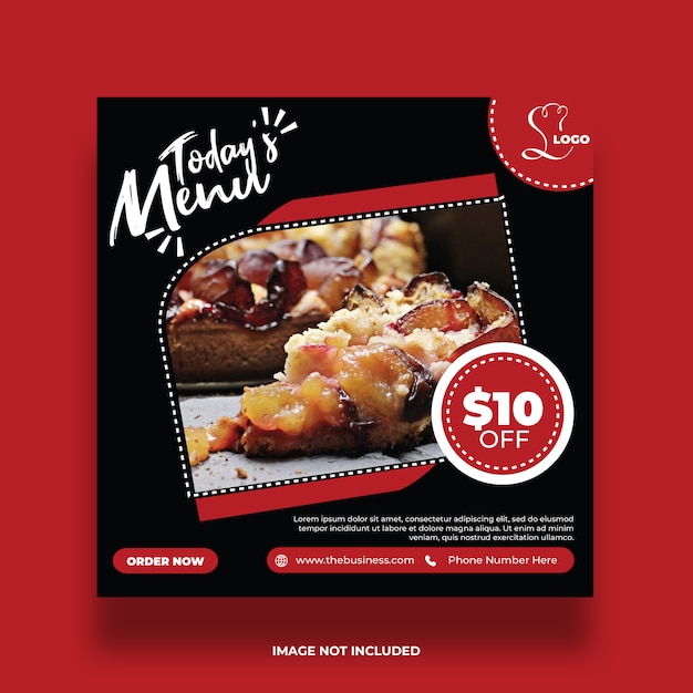 Fast Food Social Media Banner Vorlage Sammlung