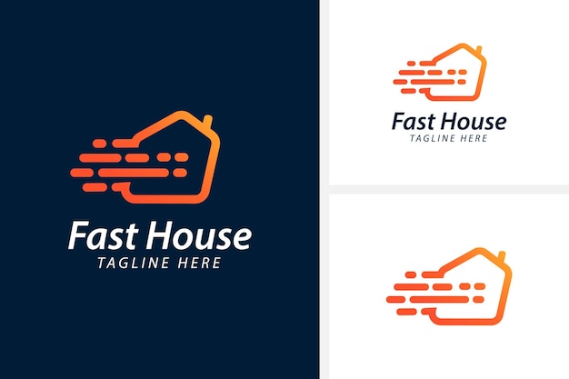 Fast house-logo-symbol symbol-vektor-vorlage