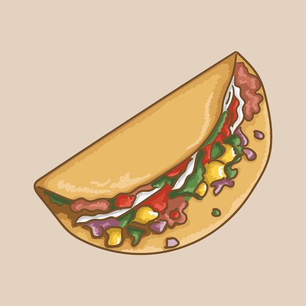 Fastfood. Taco. Vektorgrafiken.