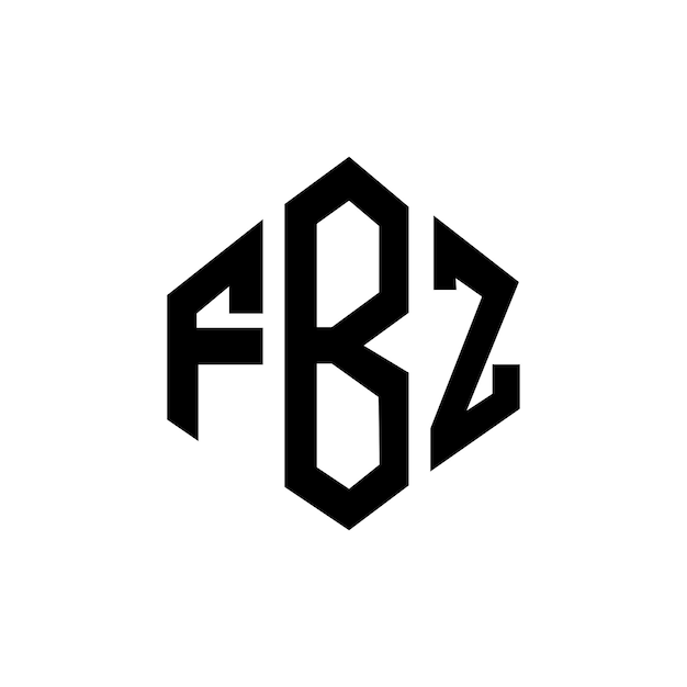 FBZ Buchstaben-Logo-Design mit Polygon-Form FBZ Polygon- und Würfelform Logo-Design FBZ Sechseck-Vektor-Logos-Schablone weiße und schwarze Farben FBZ Monogramm Geschäft und Immobilien-Logo