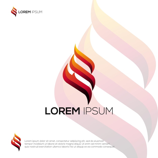 Fd fire luxury logo design vektor