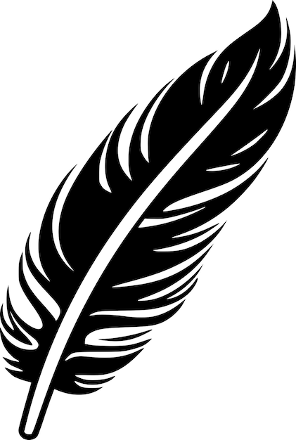 Vektor feather minimalist and simple silhouette vector illustration