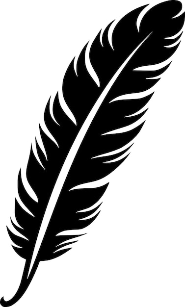 Vektor feather schwarz-weiß isolierte ikonen vektor-illustration