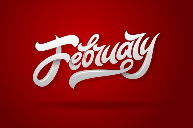 Februar schriftzug