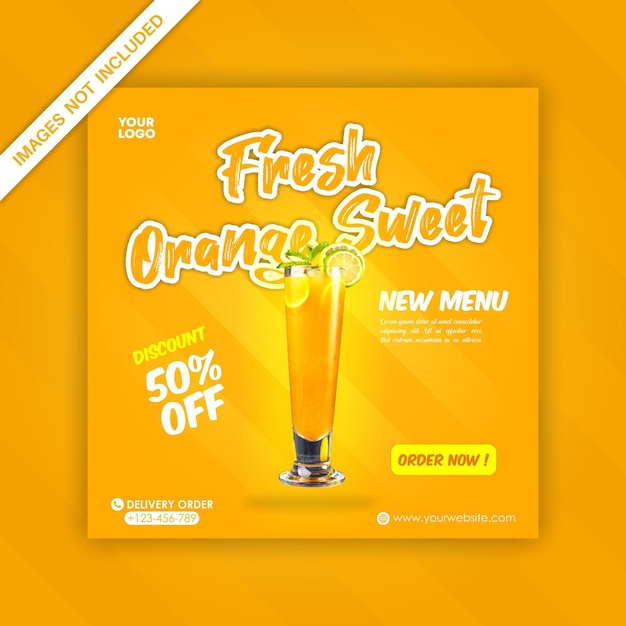 Feed ig rabattaktion orange drink sweet frisch