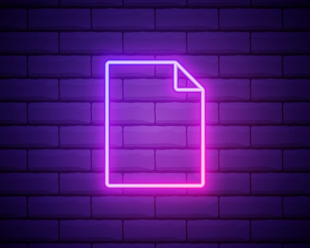 Feedback-Neon-Symbol Elemente des Bildungssets Einfaches Symbol für Websites Webdesign Mobile App Infografiken isoliert auf Ziegelwand