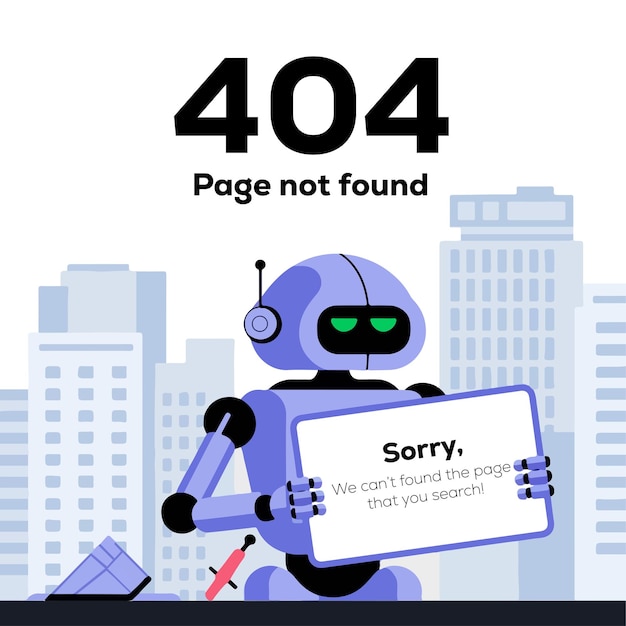 Fehler 404 Webseitenentwurf