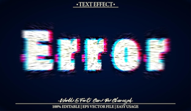Fehler Vektor Text Effekt Bearbeitbares Alphabet Signal Glitch Pixel Daten Cyberpunk Hacker