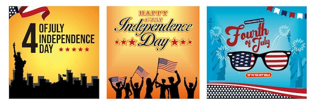 Feier des Unabhängigkeitstages Amerikanische Flaggen Patriotische Sonnenbrillen und Feuerwerk