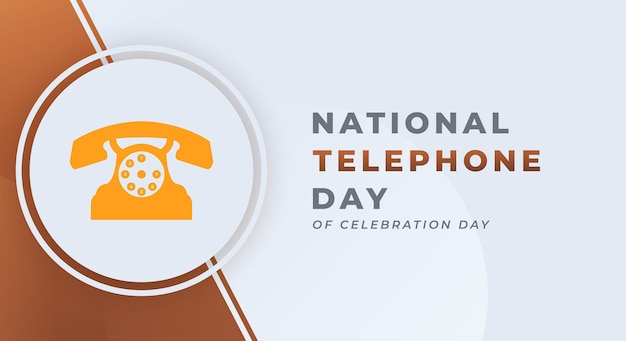 Feier zum Nationalen Telefontag, Vektor-Design-Illustration für Hintergrund-Plakat-Banner-Werbung