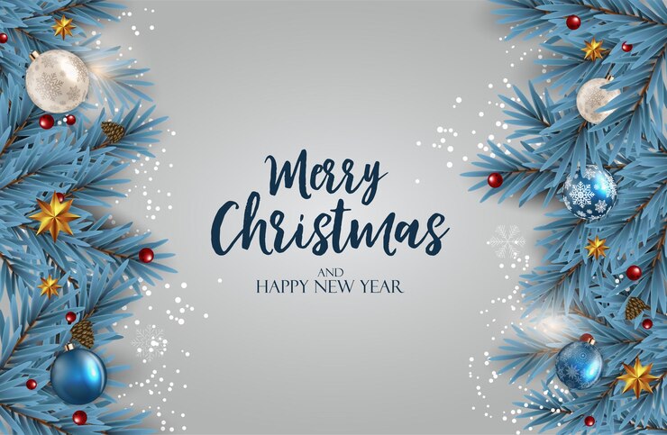 Feiertags-Neujahr und Frohe Weihnachten-Hintergrund-Vektor-Illustration
