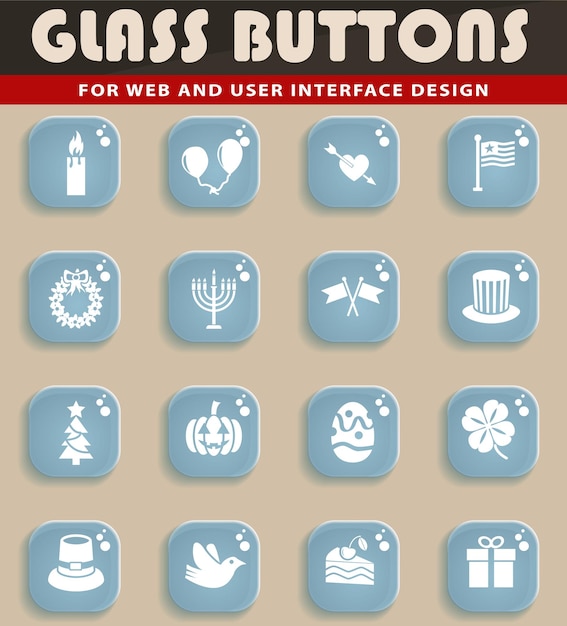 Feiertags-Web-Icons für das Design der Benutzeroberfläche