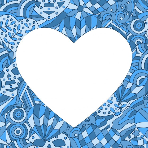 Feld auf der Zusammenfassung gemalt von den blauen Herzen