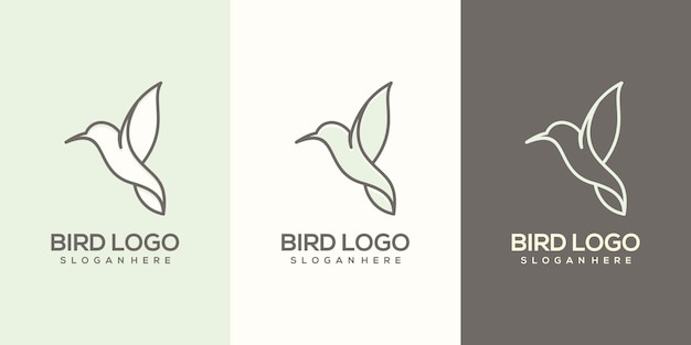 Vektor feminim abstrakte vogel logo vorlage