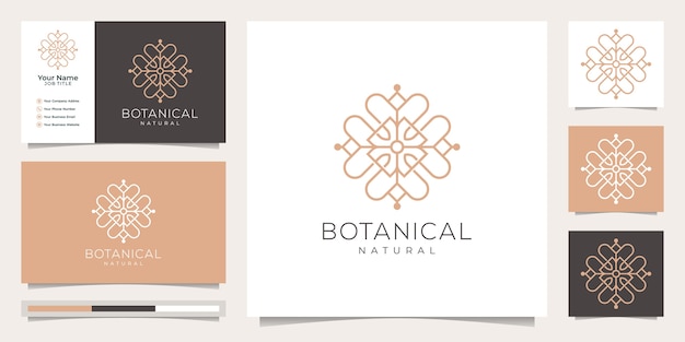 Feminine und florale botanische, logo geeignet für spa-salon