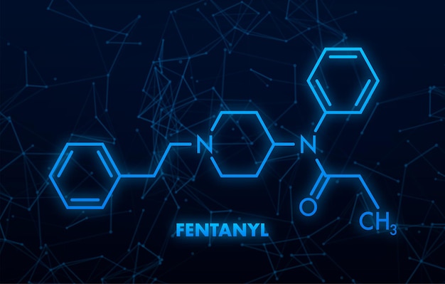 Fentanyl-Molekül Formel Vektorgrafik Vektorsymbol