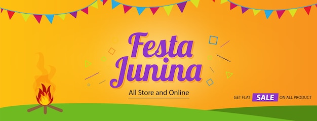 Festa junina abdeckung hintergrund vorlage