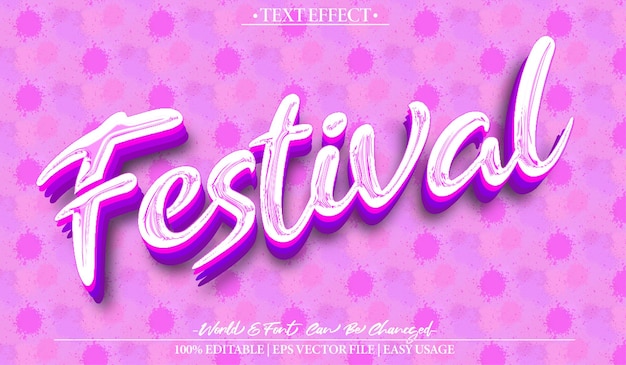 Festa Vector Text-Effekt Bearbeitbares Alphabet Karneval Farbreiches Festival Rio Samba Party