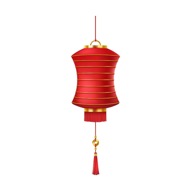 Festliche asiatische Laterne mit goldenem Ornament