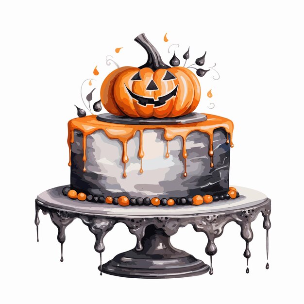 Festlicher halloween-kuchen geschmückt