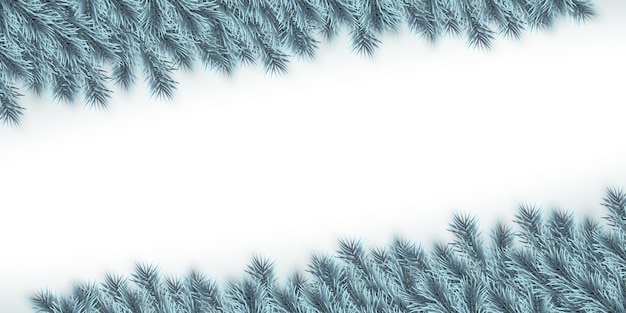 Festlicher weihnachts- oder neujahrshintergrund. blaue weihnachtstannenzweige. urlaub hintergrund.